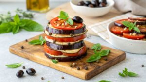 Eggplant Tomato Stacks Recipe